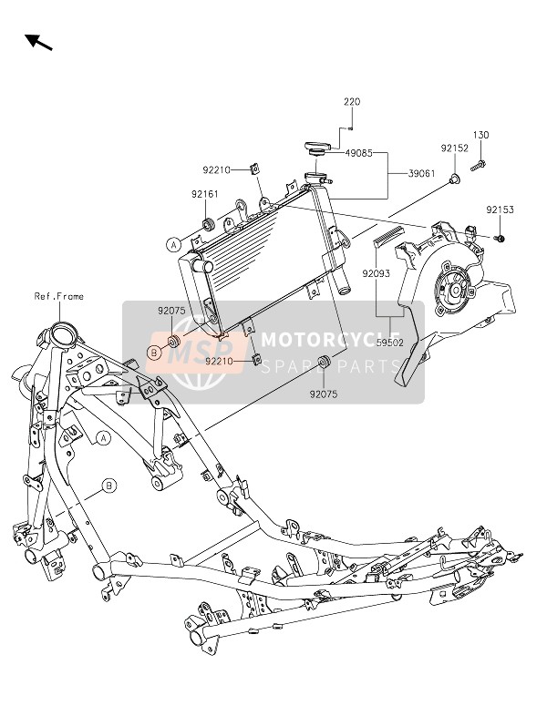 390610922, RADIATOR-ASSY ER400FPFNN, Kawasaki, 0