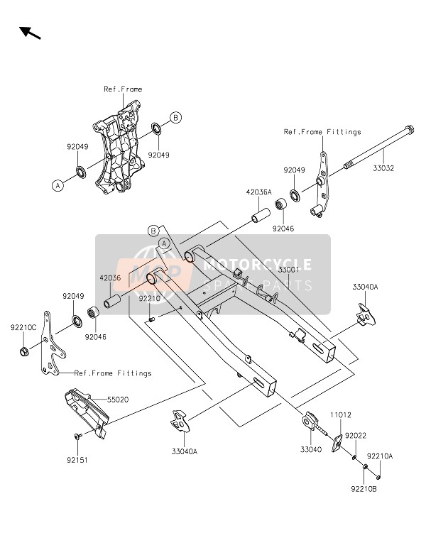 Kawasaki Z400 2020 SWINGARM for a 2020 Kawasaki Z400