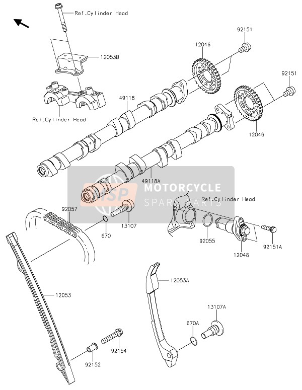 Kawasaki Z900 2020 CAMSHAFT(S) & TENSIONER for a 2020 Kawasaki Z900