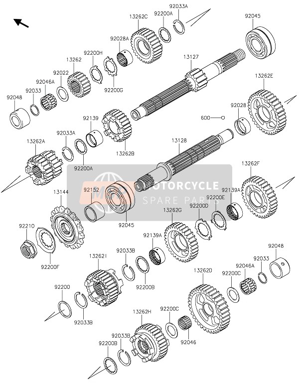 Kawasaki Z900 2020 Transmisión para un 2020 Kawasaki Z900