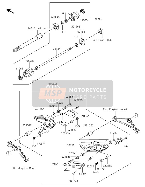 Kawasaki Z900RS 2020 Accessoire (Schuifregelaar) voor een 2020 Kawasaki Z900RS