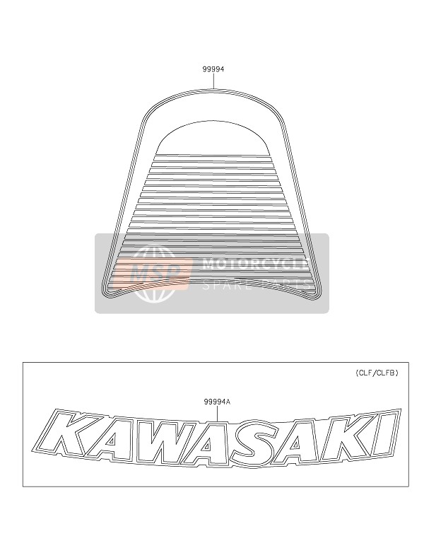 Kawasaki Z900RS 2020 Accessorio (Decalcomanie) per un 2020 Kawasaki Z900RS