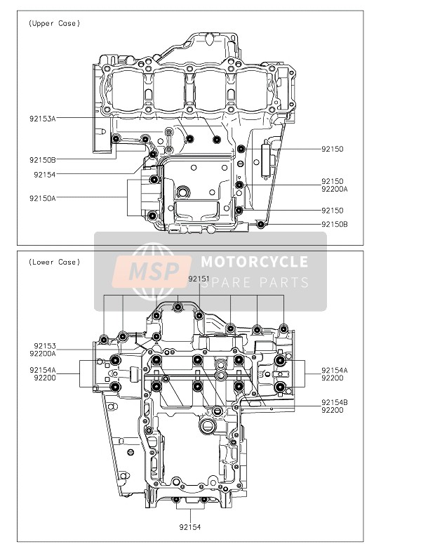 Kawasaki Z1000 2020 Carterboutpatroon voor een 2020 Kawasaki Z1000