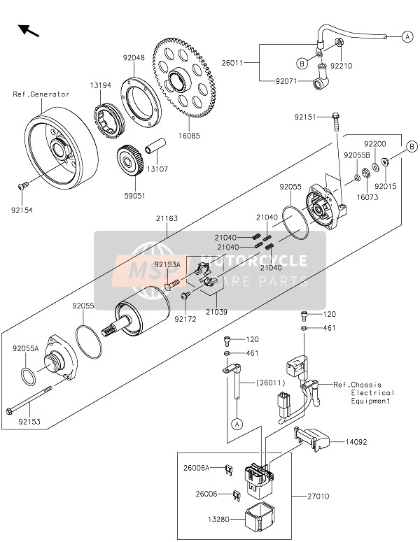 Kawasaki Z1000R EDITION 2020 STARTER MOTOR for a 2020 Kawasaki Z1000R EDITION