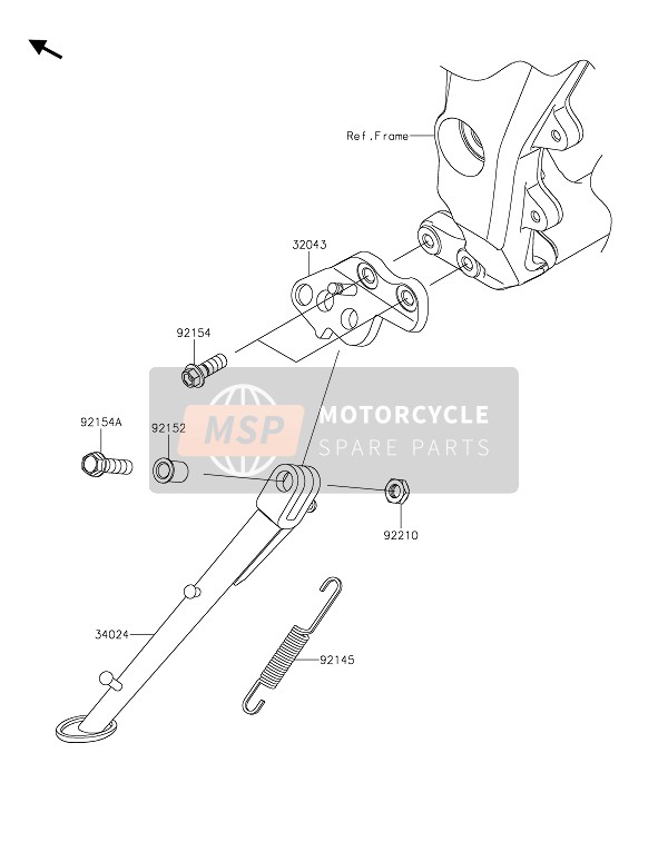 Kawasaki Z1000R EDITION 2020 STAND(S) for a 2020 Kawasaki Z1000R EDITION