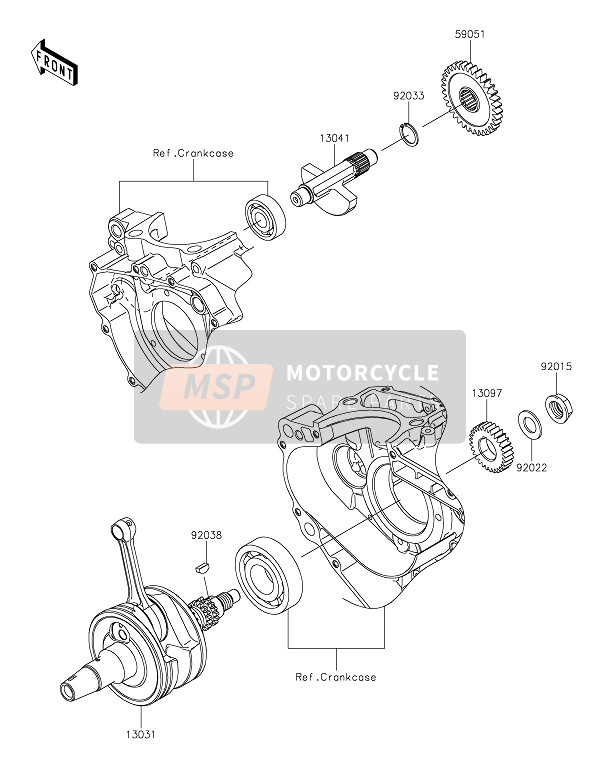 Kawasaki NINJA 125 2021 Albero motore per un 2021 Kawasaki NINJA 125