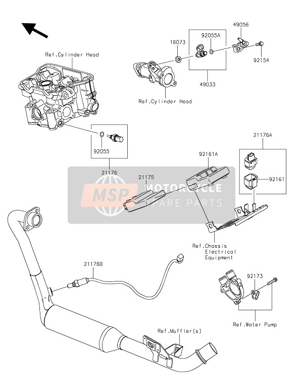 211760967, Sensor,Oxygen, Kawasaki, 0