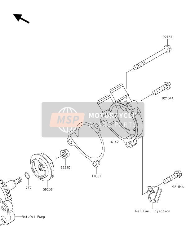 Kawasaki NINJA 125 2021 Waterpomp voor een 2021 Kawasaki NINJA 125