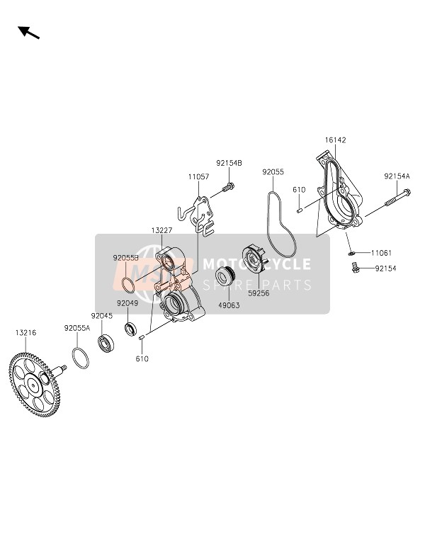 Kawasaki NINJA 400 2021 Waterpomp voor een 2021 Kawasaki NINJA 400