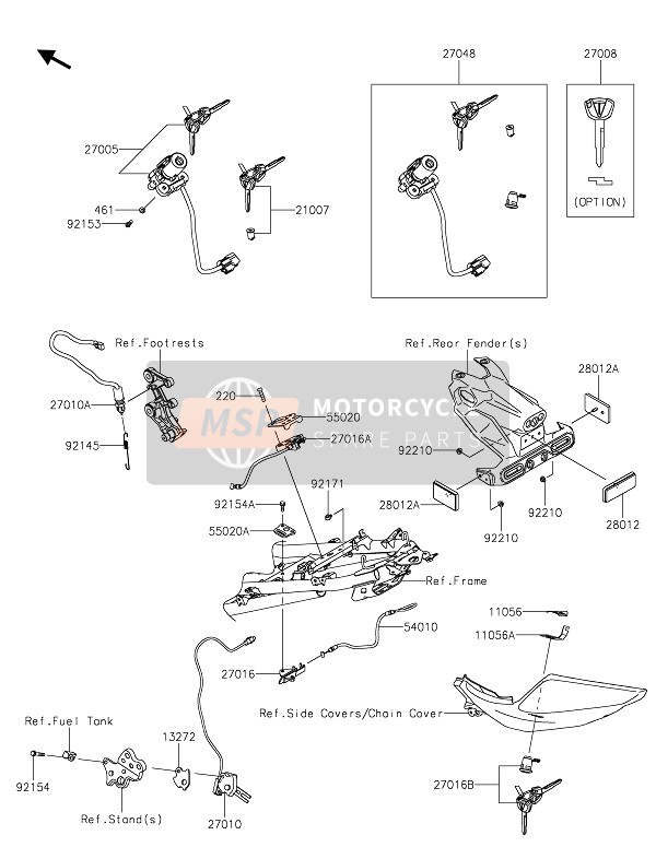 Kawasaki NINJA 400 2021 Interruttore di accensione per un 2021 Kawasaki NINJA 400