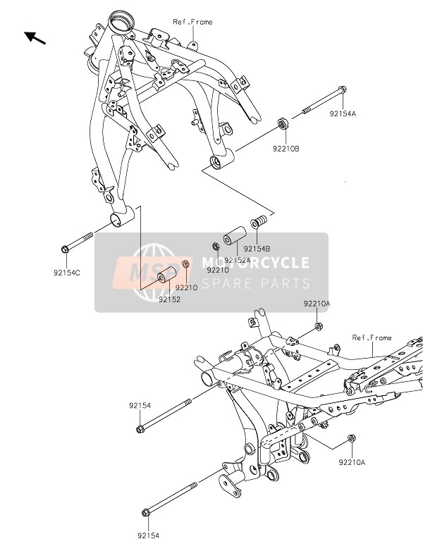 Kawasaki NINJA 650 2021 ENGINE MOUNT for a 2021 Kawasaki NINJA 650