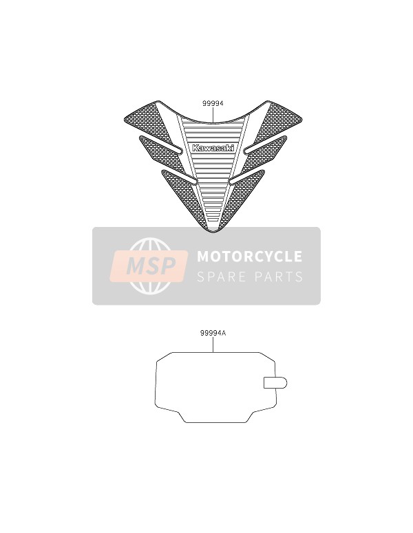 Kawasaki NINJA 1000SX 2021 Accessoire (Tankpads en meterfolie) voor een 2021 Kawasaki NINJA 1000SX