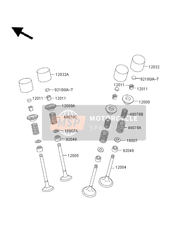 Kawasaki NINJA ZX-6R 1996 Valve for a 1996 Kawasaki NINJA ZX-6R