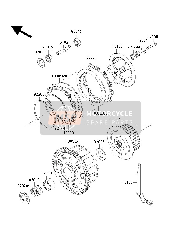 Kawasaki NINJA ZX-6R 1996 Clutch for a 1996 Kawasaki NINJA ZX-6R