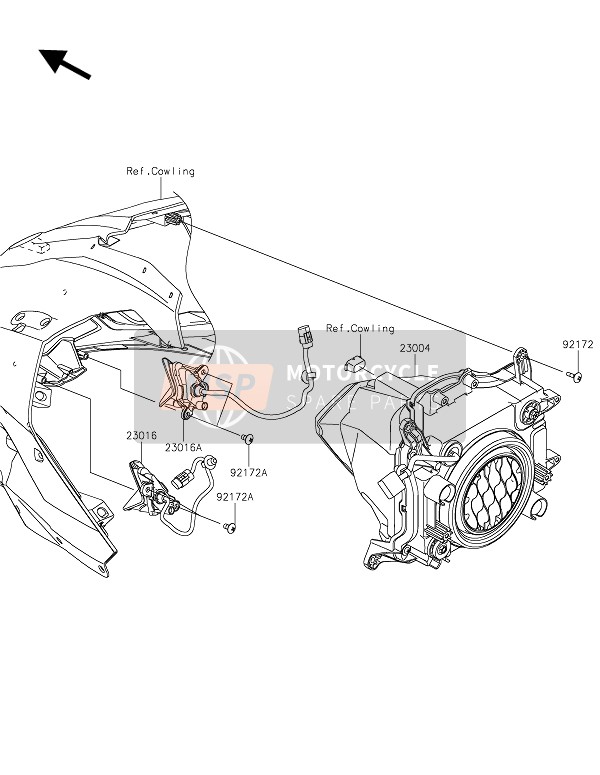 Kawasaki NINJA H2 2021 Headlight(S) 1 for a 2021 Kawasaki NINJA H2