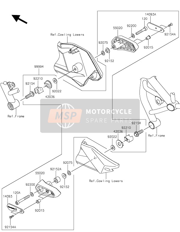 Kawasaki NINJA H2 2021 Zubehörteil (Schieberegler) für ein 2021 Kawasaki NINJA H2