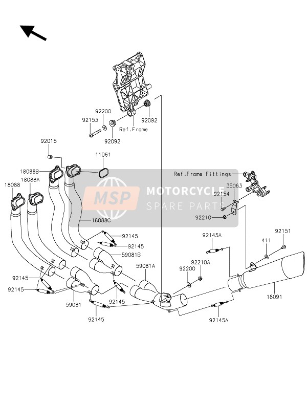 Kawasaki NINJA H2R 2021 MUFFLER(S) for a 2021 Kawasaki NINJA H2R