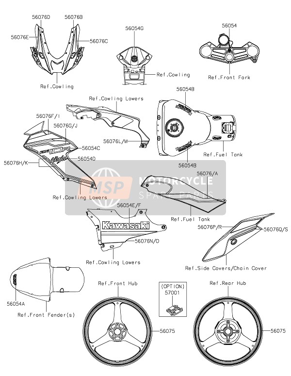 560762078, Pattern,Upp Cowl.,Rh,Lwr, Kawasaki, 0