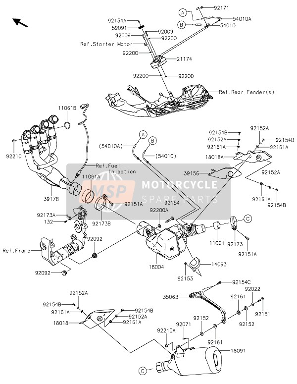 Kawasaki NINJA ZX-10RR 2021 Silenziatore(S) per un 2021 Kawasaki NINJA ZX-10RR