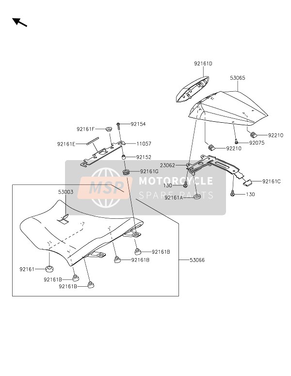 Kawasaki NINJA ZX-10RR 2021 SEAT for a 2021 Kawasaki NINJA ZX-10RR