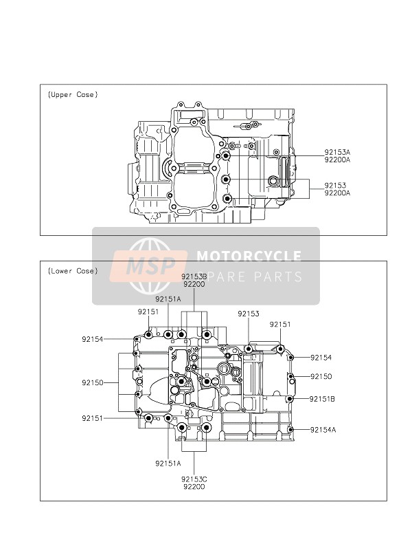 Kawasaki VERSYS 650 2021 Carterboutpatroon voor een 2021 Kawasaki VERSYS 650