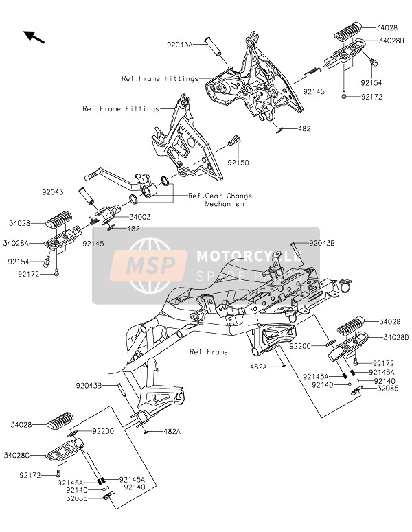 Kawasaki VERSYS 650 2021 Repose-Pieds pour un 2021 Kawasaki VERSYS 650