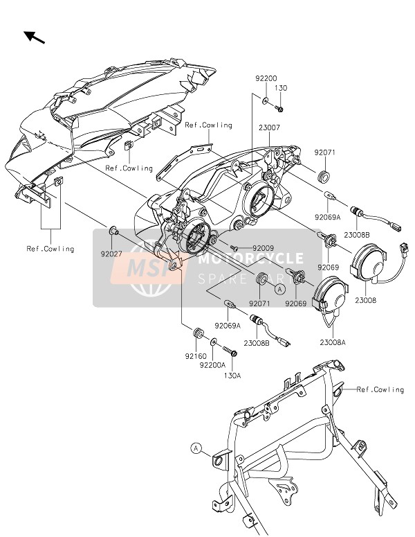 Kawasaki VERSYS 650 2021 HEADLIGHTS for a 2021 Kawasaki VERSYS 650