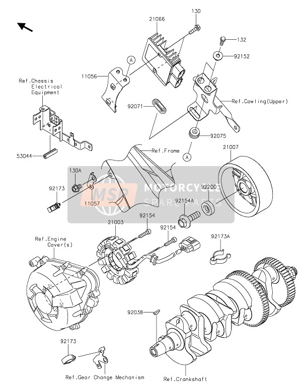 921732419, Klem KLZ1000DMF, Kawasaki, 1