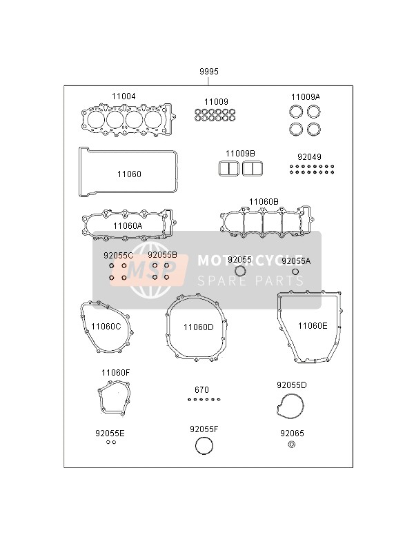 Kawasaki NINJA ZX-6R 1996 Gasket Kit for a 1996 Kawasaki NINJA ZX-6R