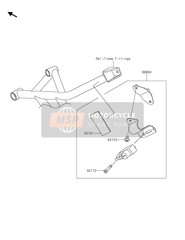 Kawasaki VERSYS 1000 SE 2021 ACCESSORY (HELMET LOCK) for a 2021 Kawasaki VERSYS 1000 SE