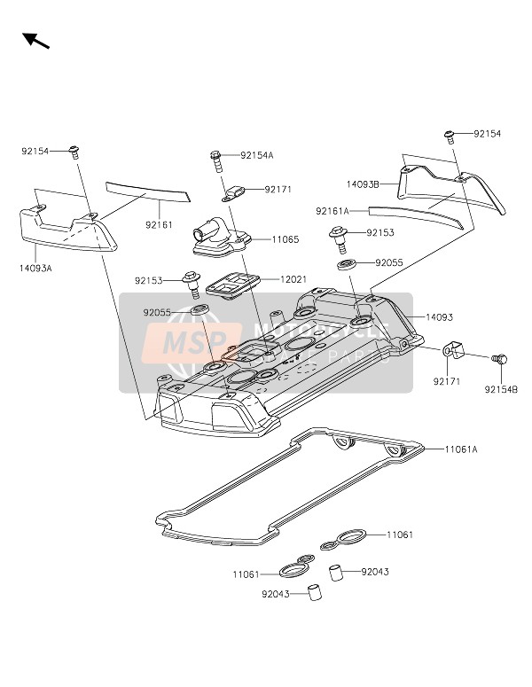 Kawasaki VULCAN S 2021 Cubierta de tapa de cilindro para un 2021 Kawasaki VULCAN S