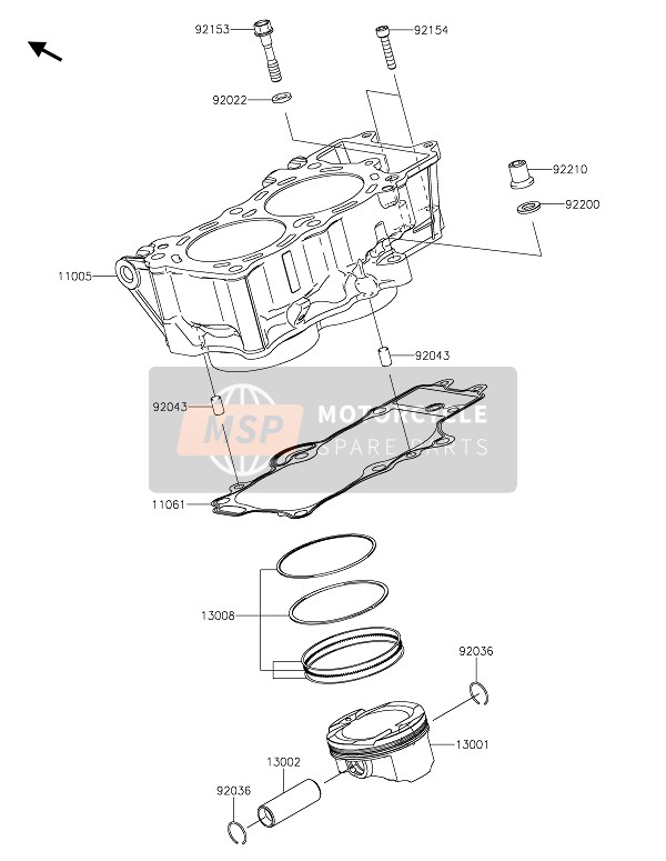 Kawasaki VULCAN S 2021 CYLINDER & PISTON(S) for a 2021 Kawasaki VULCAN S