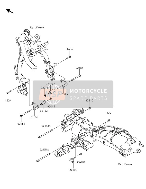 Kawasaki VULCAN S 2021 Supporto del motore per un 2021 Kawasaki VULCAN S