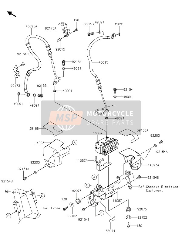 Kawasaki W800 2021 BRAKE PIPING for a 2021 Kawasaki W800