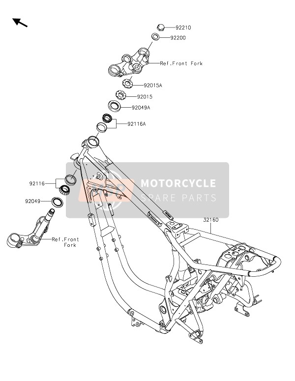 Kawasaki W800 STREET 2021 Frame voor een 2021 Kawasaki W800 STREET