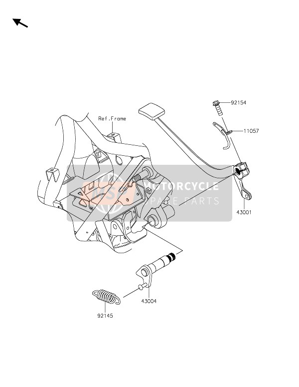 Kawasaki W800 STREET 2021 BRAKE PEDAL for a 2021 Kawasaki W800 STREET