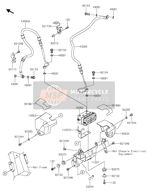 Kawasaki W800 STREET 2021 Remleidingen voor een 2021 Kawasaki W800 STREET