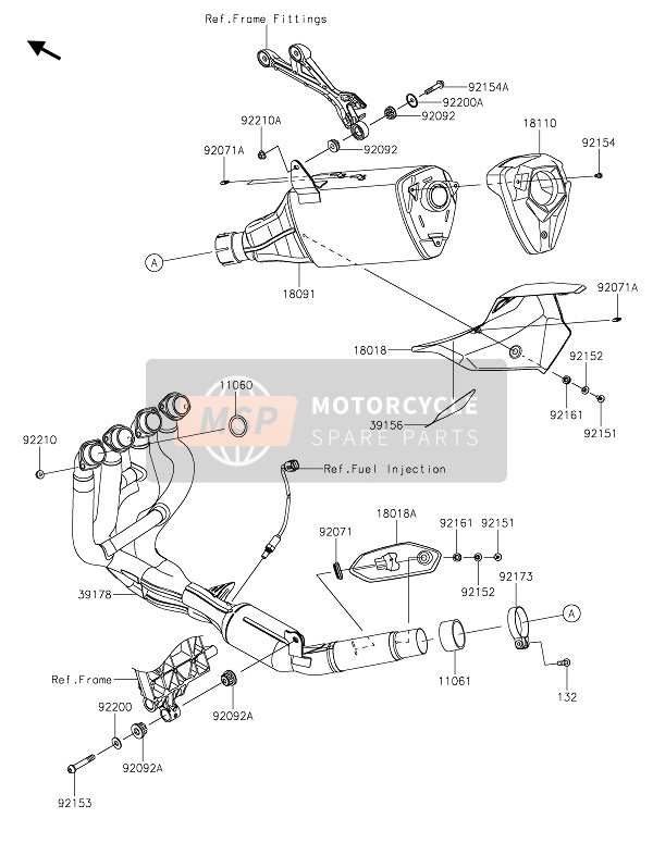 180180621, PLATE-HEAT Guard,Fr, Kawasaki, 0