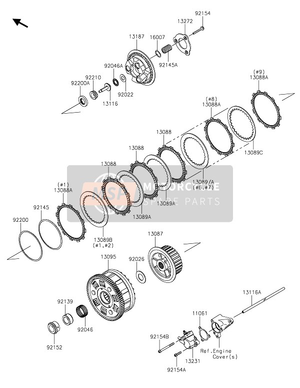 131870034, PLATE-CLUTCH Operating, Kawasaki, 0