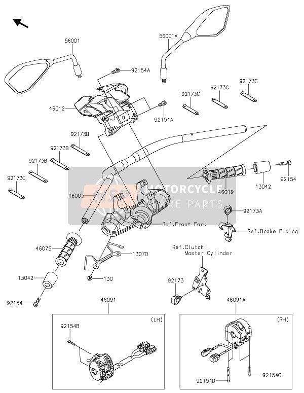 460120402, HOLDER-HANDLE, Kawasaki, 0