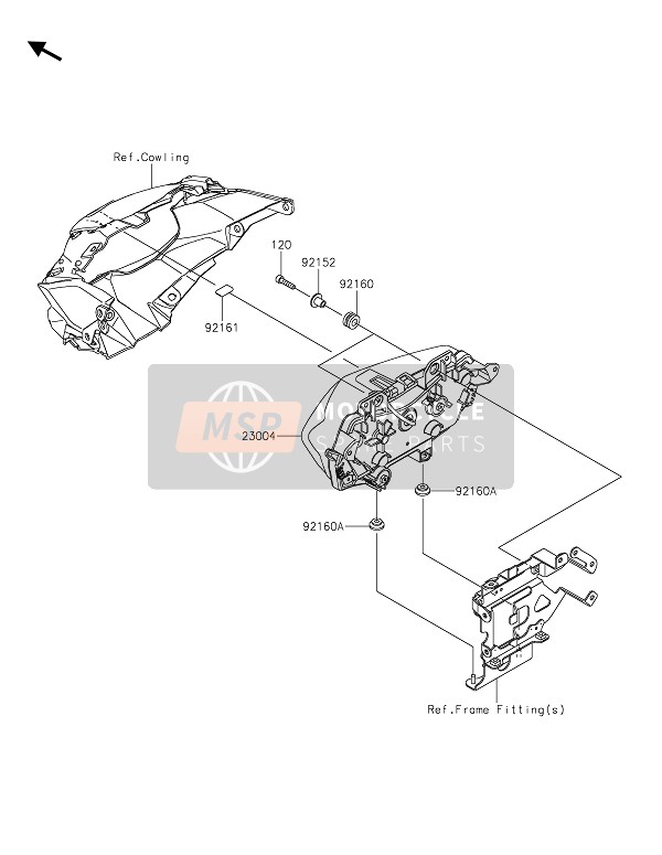 Kawasaki Z H2 2021 Koplamp(S) voor een 2021 Kawasaki Z H2