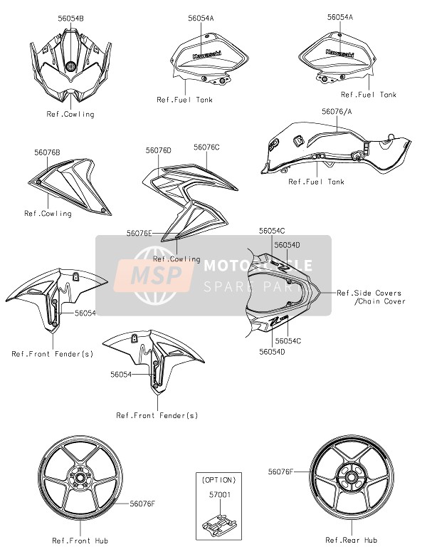 560762115, Pattern,Shroud,Rh,Upp, Kawasaki, 0