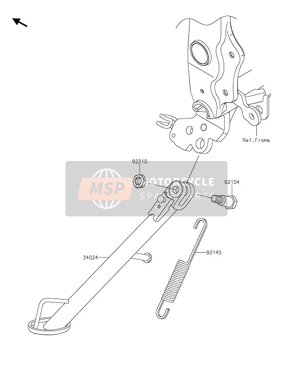 Kawasaki Z125 2021 STÄNDER für ein 2021 Kawasaki Z125