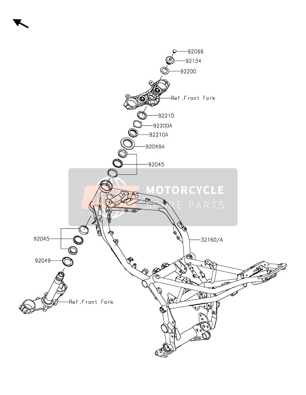 32160191963D, FRAME-COMP,N.F.M.Red ZR900FMFN, Kawasaki, 0