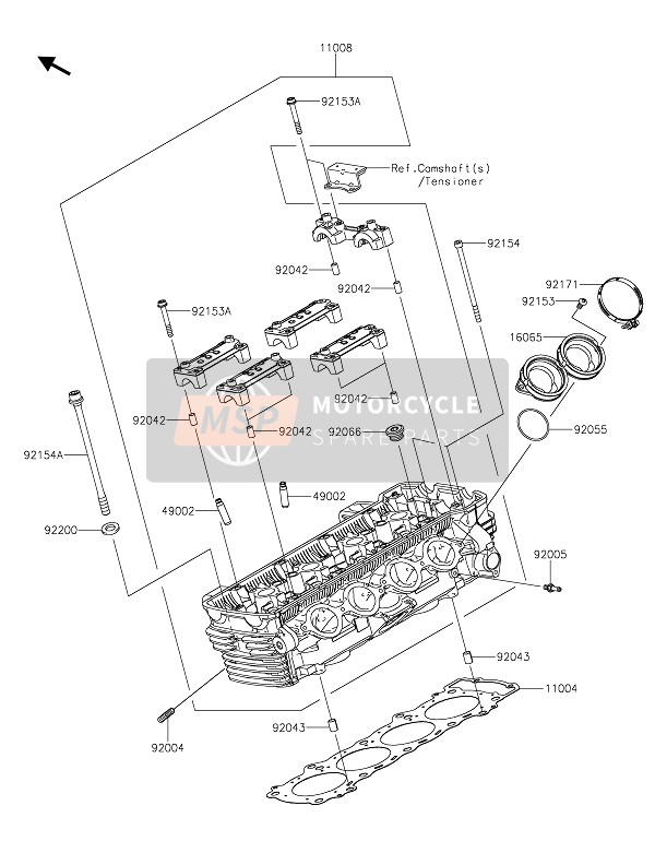 Kawasaki Z900RS 2021 CYLINDER HEAD for a 2021 Kawasaki Z900RS