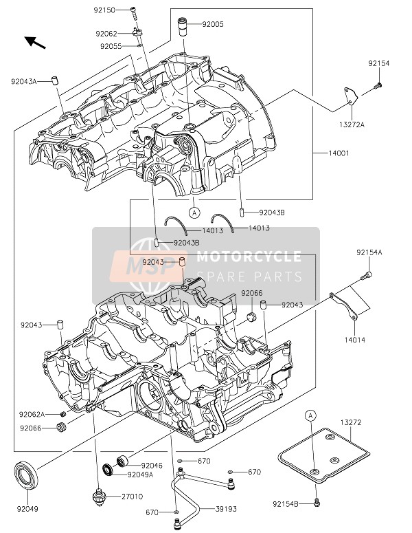 Kawasaki Z900RS 2021 Carter per un 2021 Kawasaki Z900RS