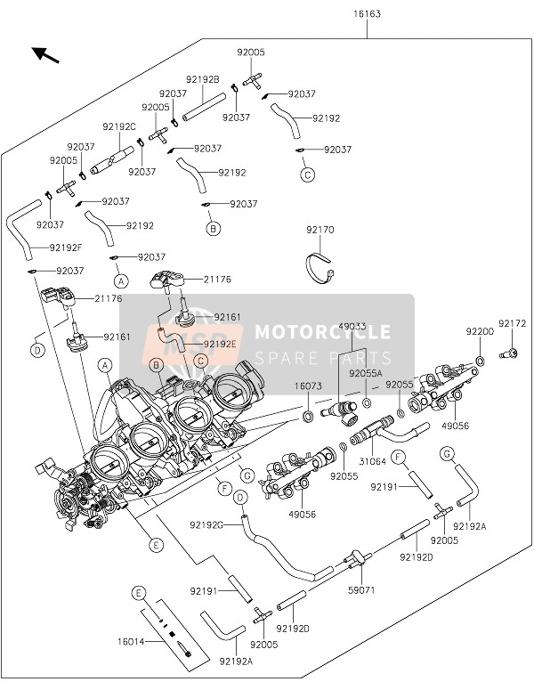 921921495, Tube, Kawasaki, 0