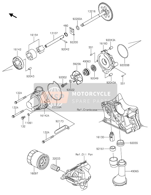 Kawasaki Z900RS 2021 Bomba de aceite para un 2021 Kawasaki Z900RS