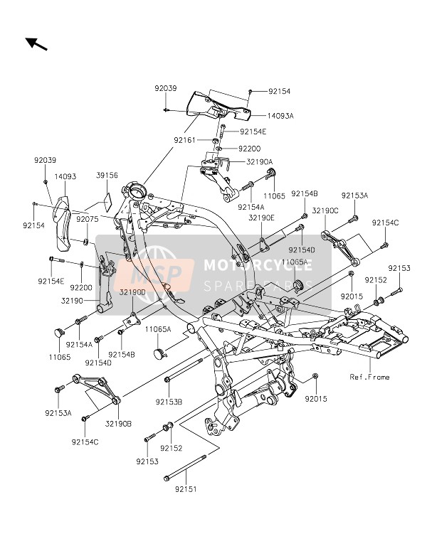 Kawasaki Z900RS 2021 ENGINE MOUNT for a 2021 Kawasaki Z900RS