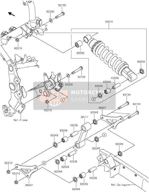 Kawasaki Z900RS 2021 Suspension & Amortisseur pour un 2021 Kawasaki Z900RS